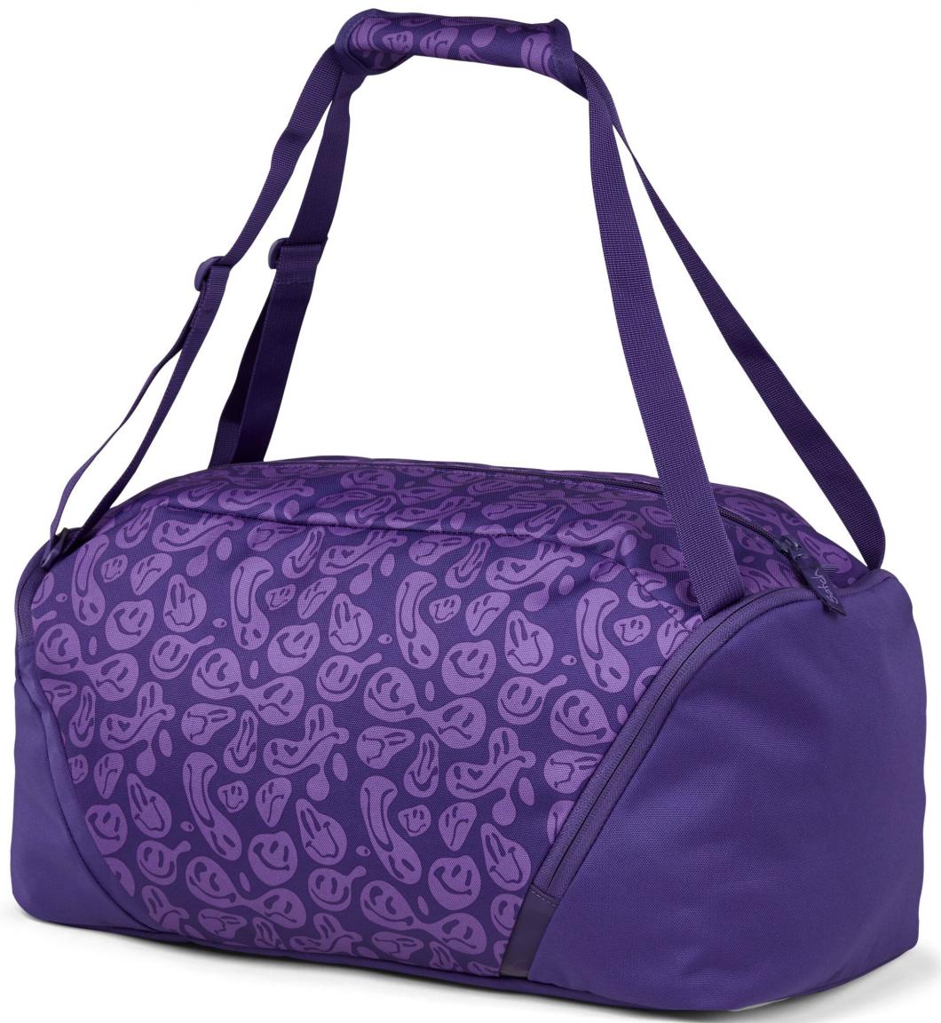 Satch Bright Faces lila Trainingstasche Smiley recycelt