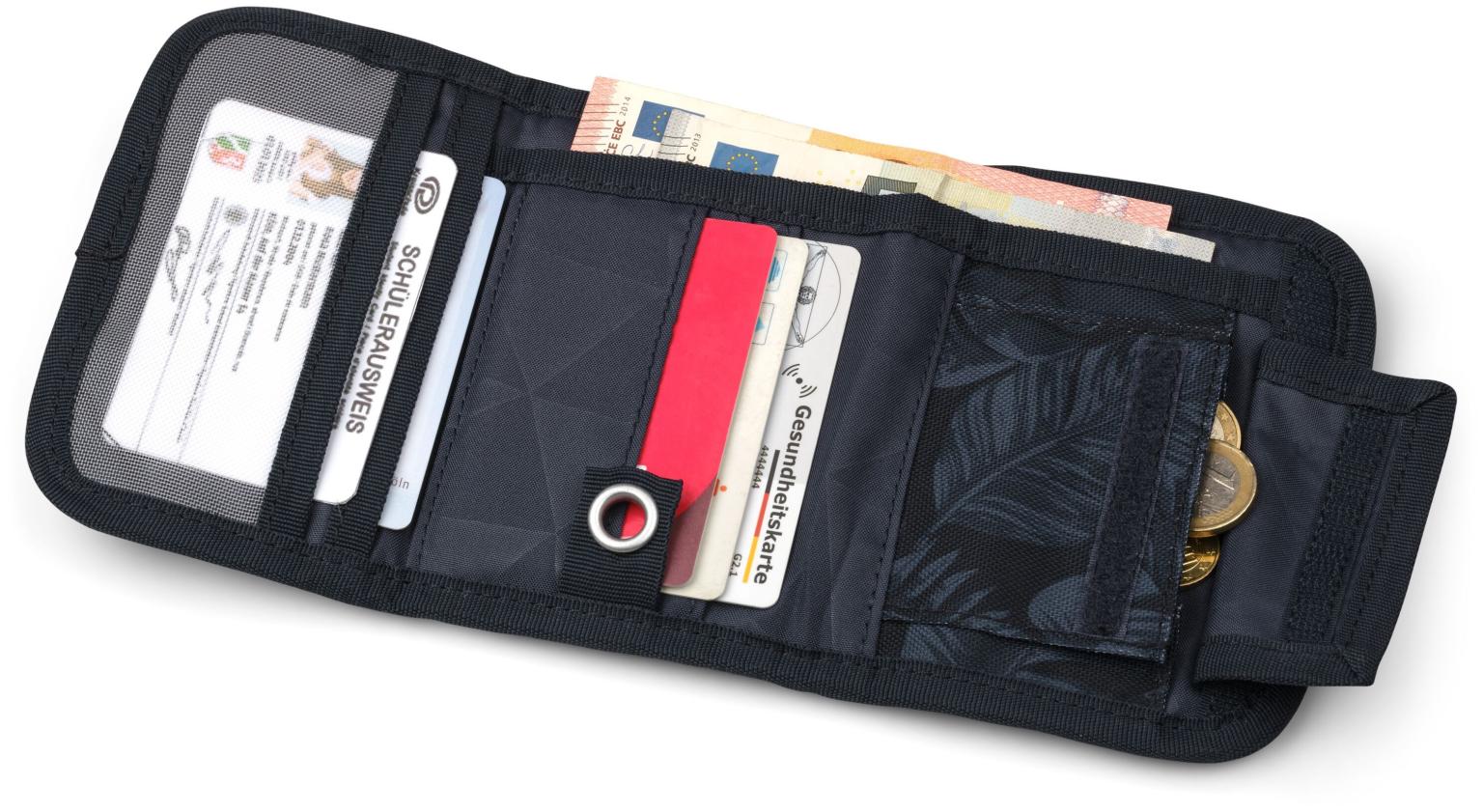 Satch Jugendgeldbeutel Wallet Midnight Jungle Blätterprint