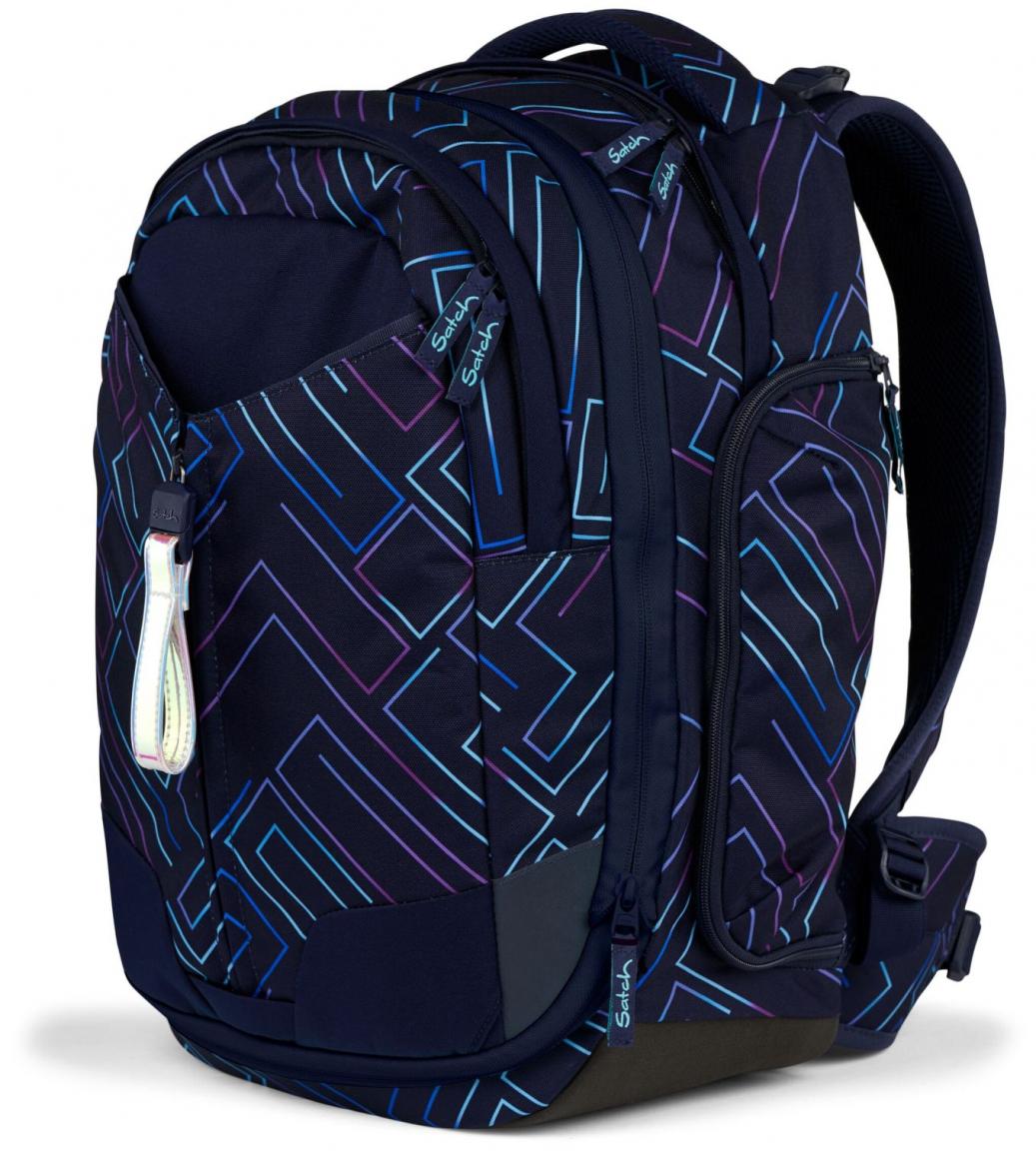 Satch Match Schulrucksack Purple Laser dunkelblau lila 