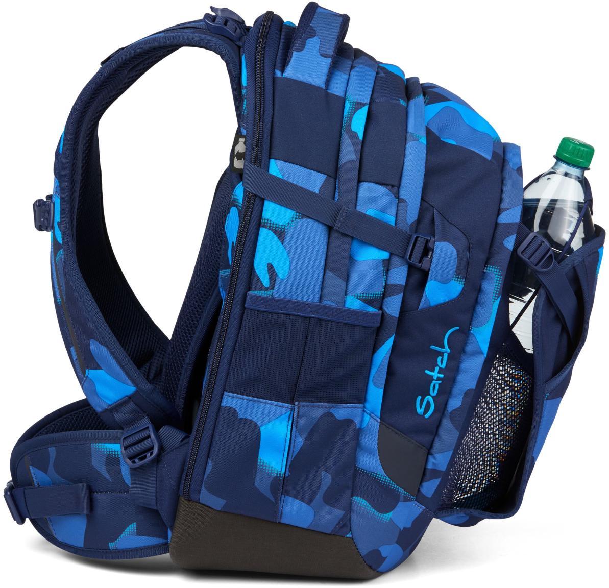 Satch Match mitwachsende Schultasche blau Camouflage Troublemaker