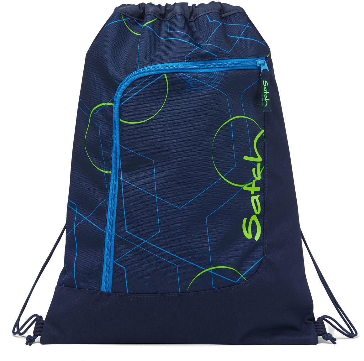 Satch Pack Blue Tech dreiteiliges Schultaschenset blau gemustert