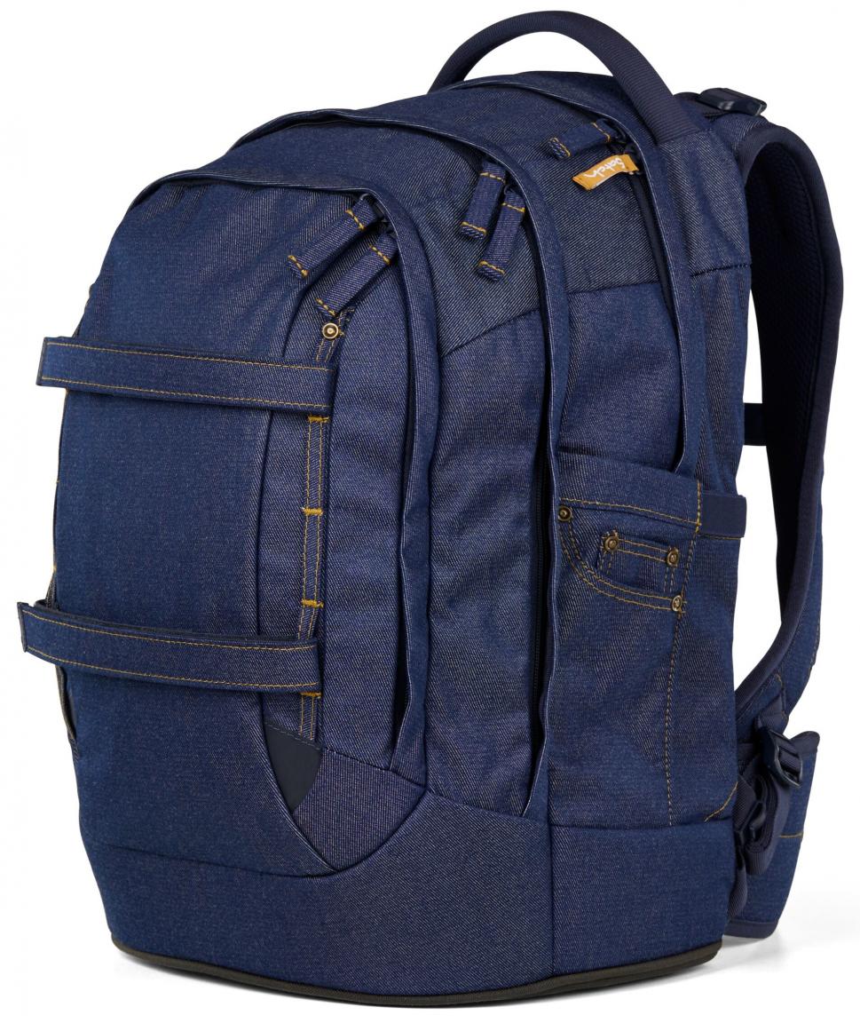 Satch Pack Jugendranzen Denim Blue dunkelblau Set Pennal Sportbeutel 