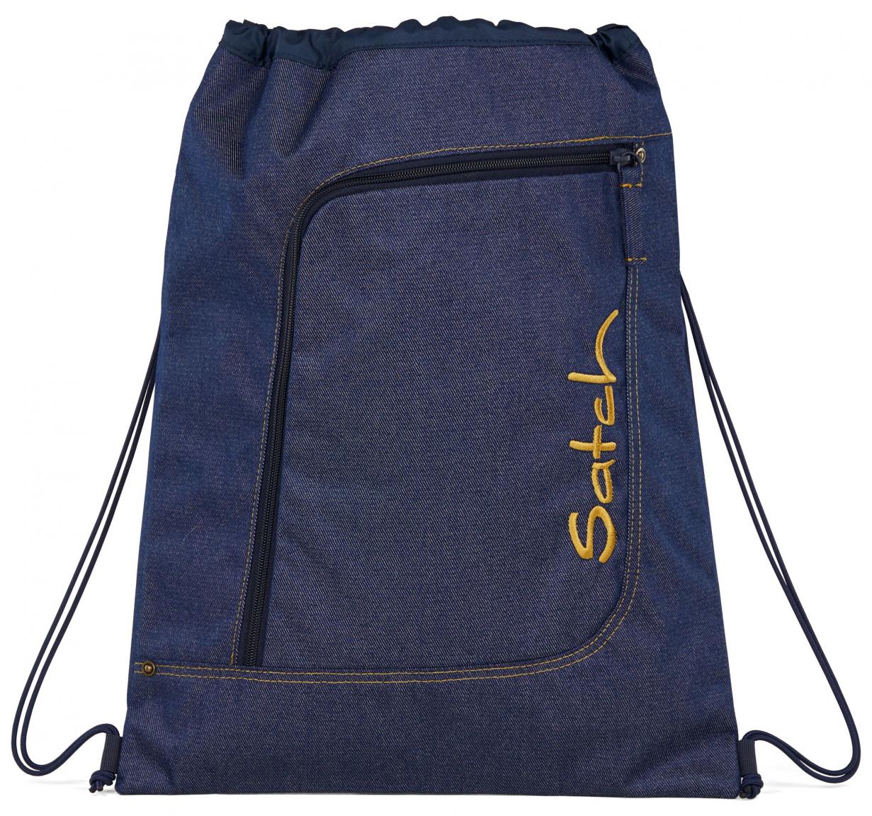 Satch Pack Jugendranzen Denim Blue dunkelblau Set Pennal Sportbeutel 