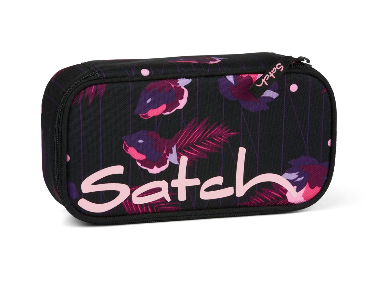 Satch Pack Mystic Nights Schulrucksack Turnbeutel Schüttelpennal schwarz Blüten