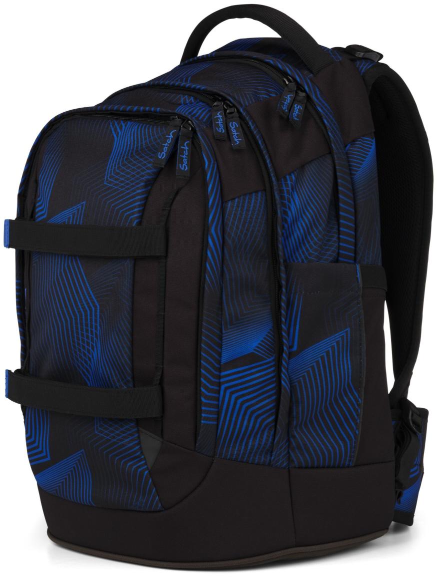 Satch Pack Seismic Blue Schultasche schwarz blau Grafikprint
