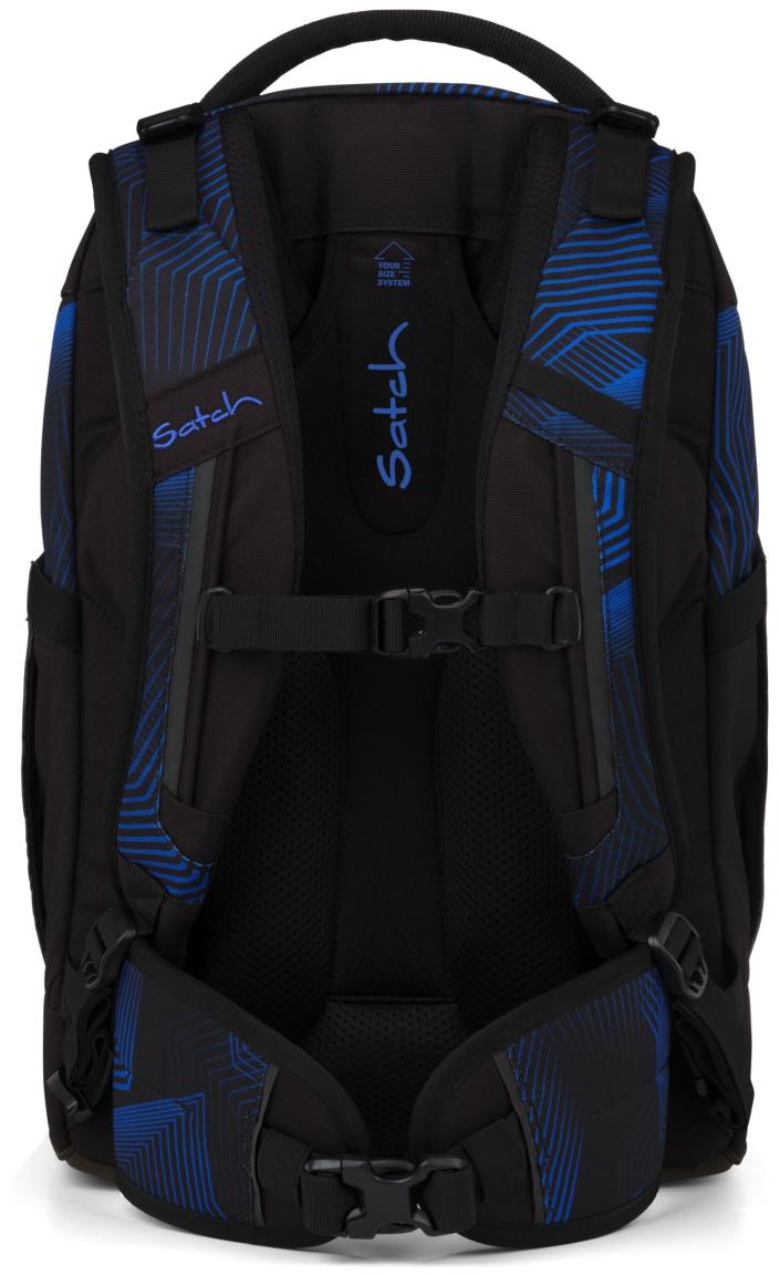 Satch Pack Seismic Blue Schultasche schwarz blau Grafikprint