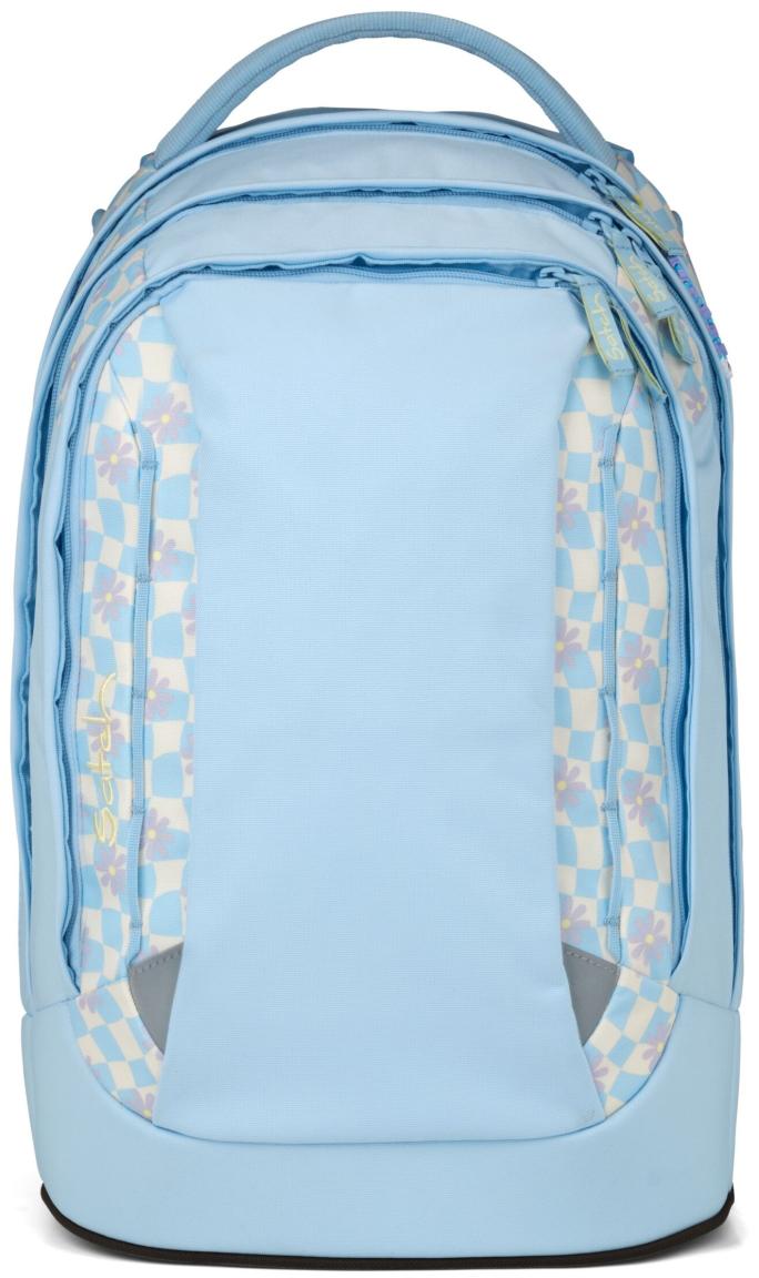 Satch Pack Summer Era hellblau Karo Blumen Büchertasche