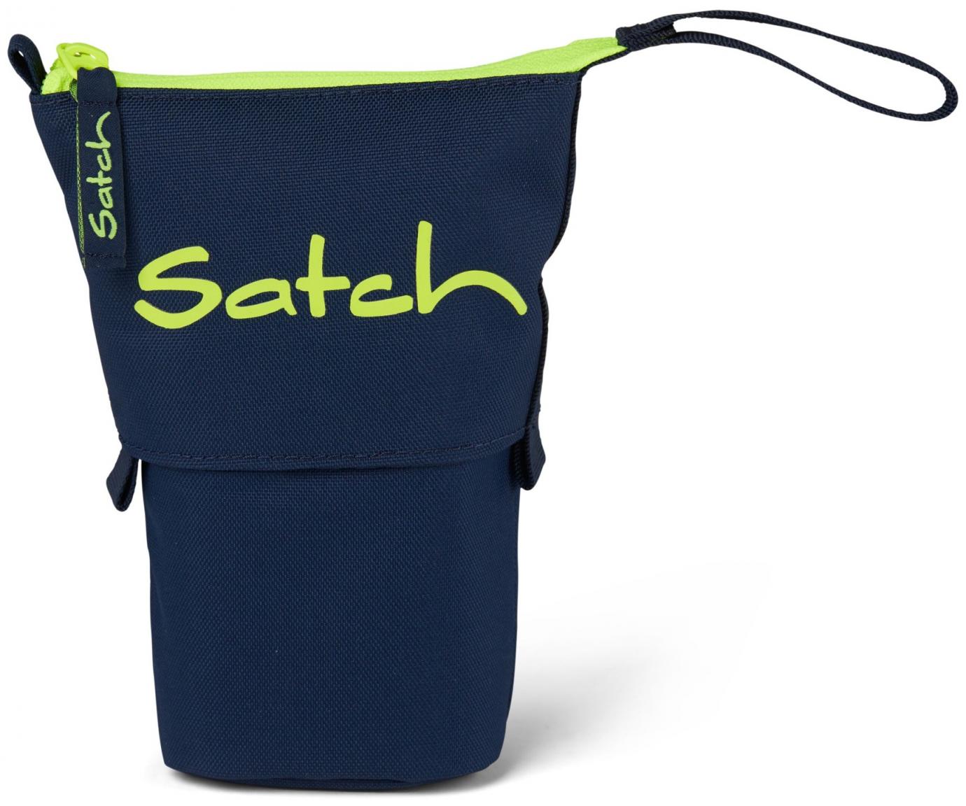 Satch Pencil Slider Toxic Yellow blau neongelb Stiftetasche