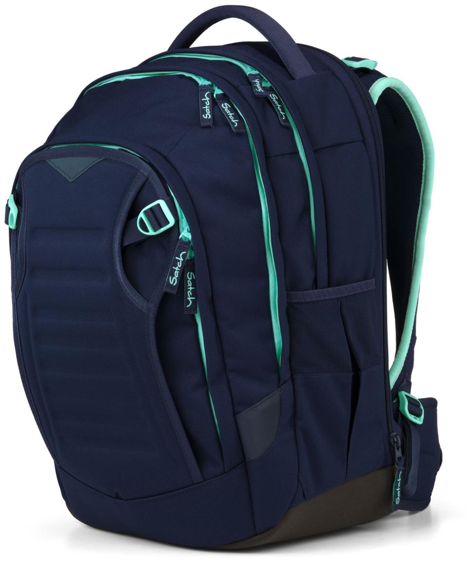 Satch Schulrucksack Match Plus Ocean Mint dunkelblau erweiterbar