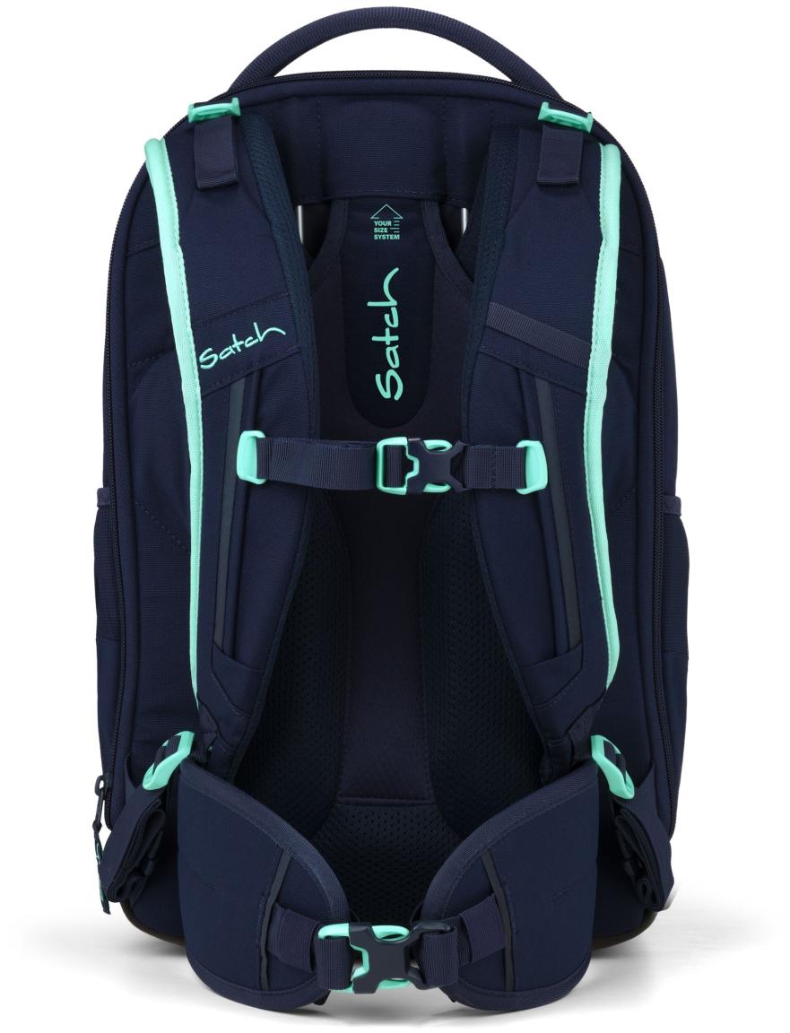 Satch Schulrucksack Match Plus Ocean Mint dunkelblau erweiterbar