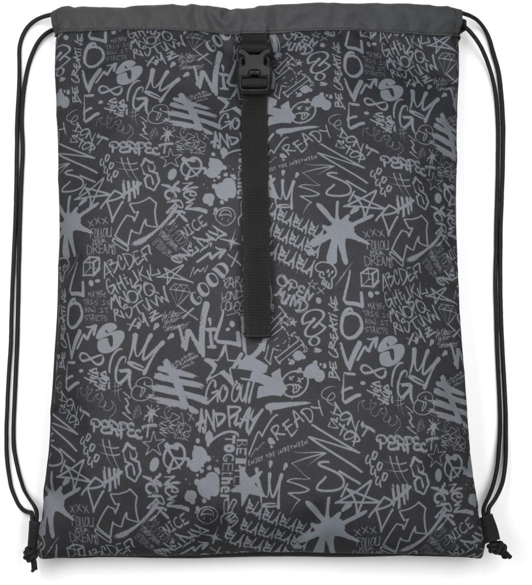 Satch Sportbeutel grau Street Ink Graffiti Print