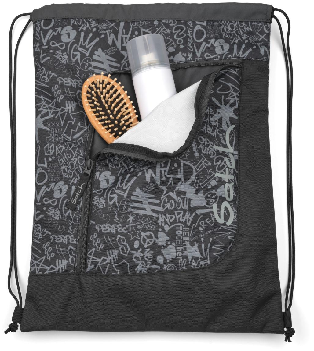 Satch Sportbeutel grau Street Ink Graffiti Print