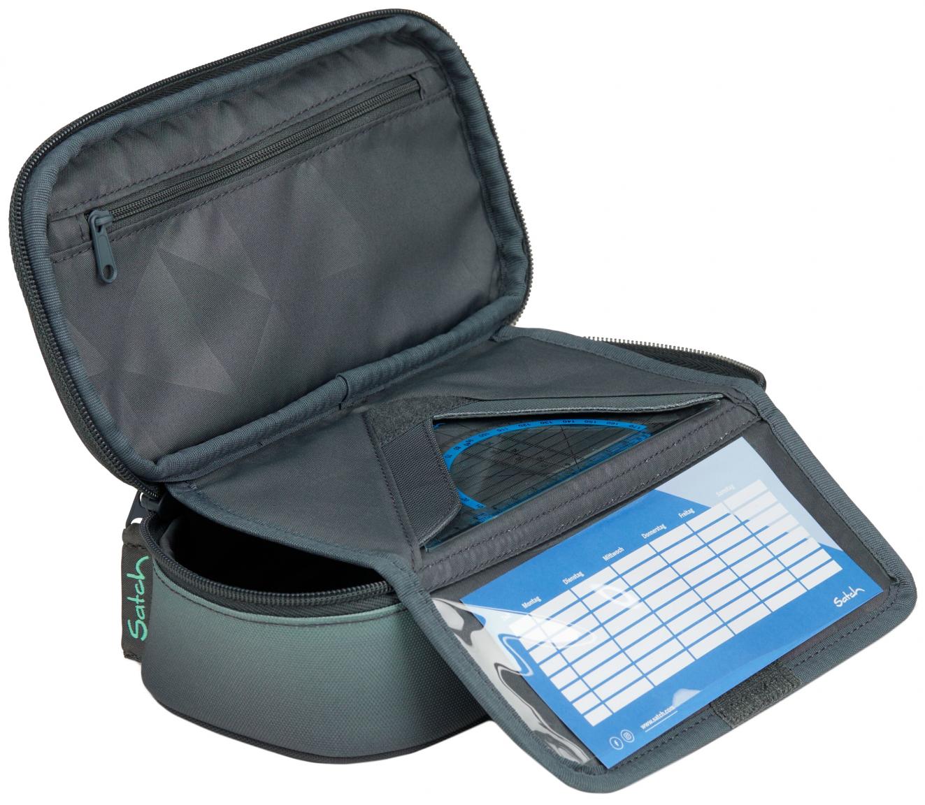Satch Stiftebox grau recycelt Farbverlauf Gradient Mint