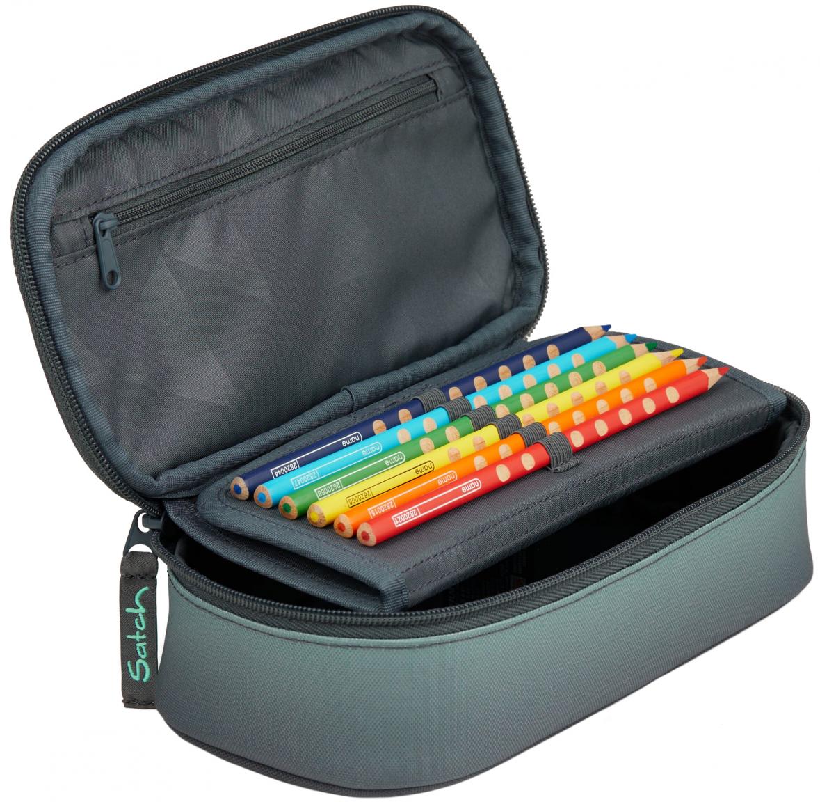 Satch Stiftebox grau recycelt Farbverlauf Gradient Mint