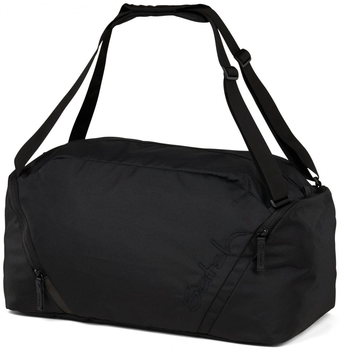Satch schwarze Sporttasche Nordic Black recycelt Stickerei