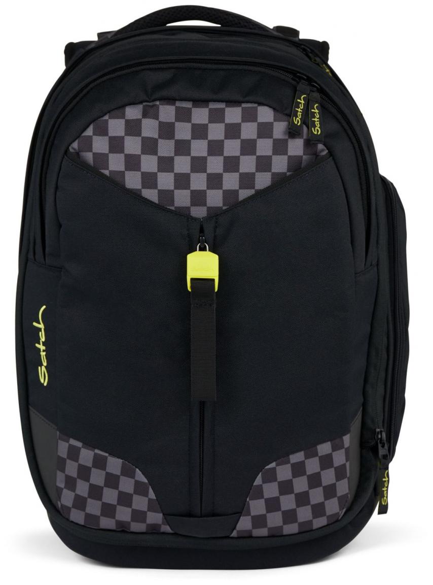 Satch verstellbare Schultasche Match Dark Skate schwarz Karo 