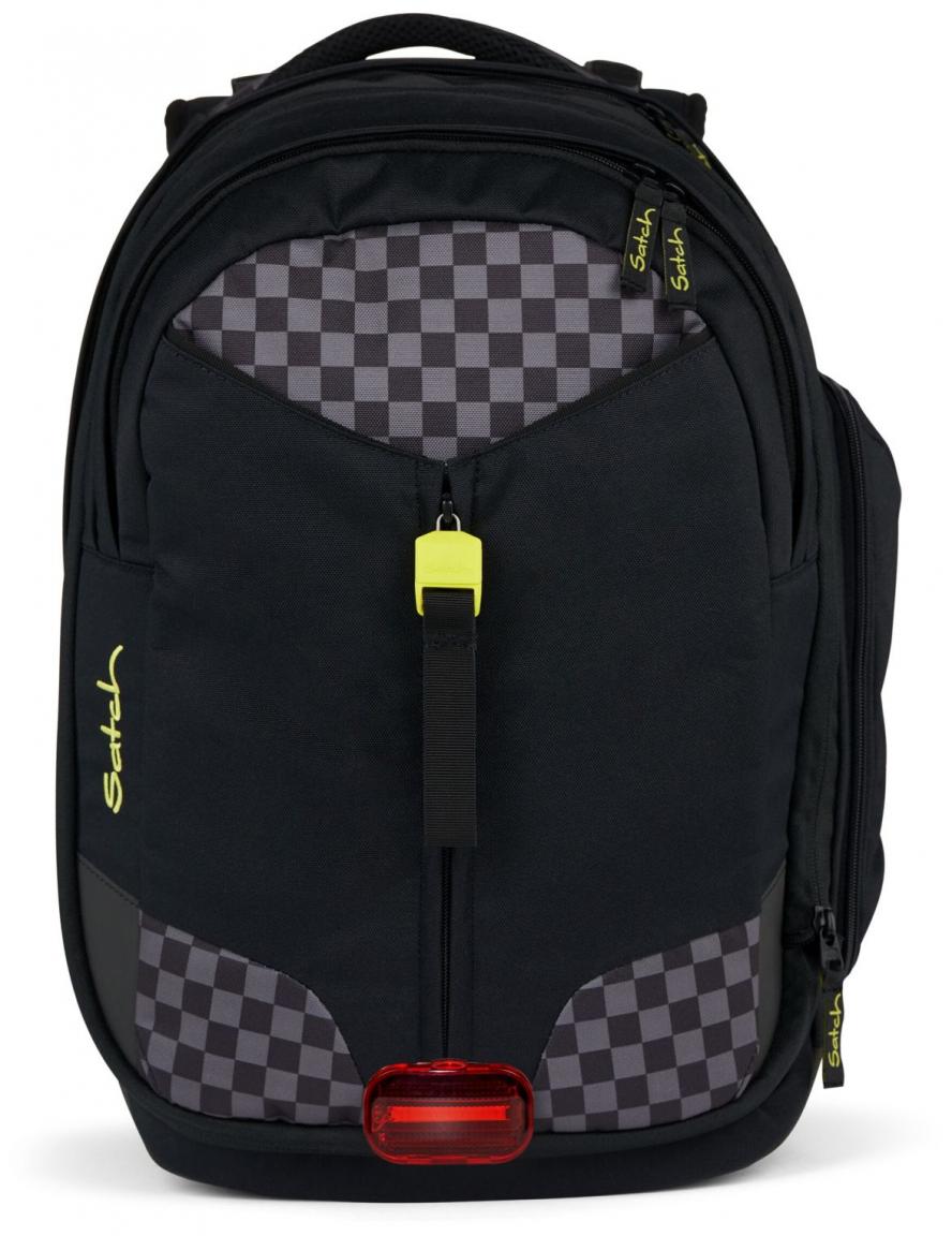Satch verstellbare Schultasche Match Dark Skate schwarz Karo 