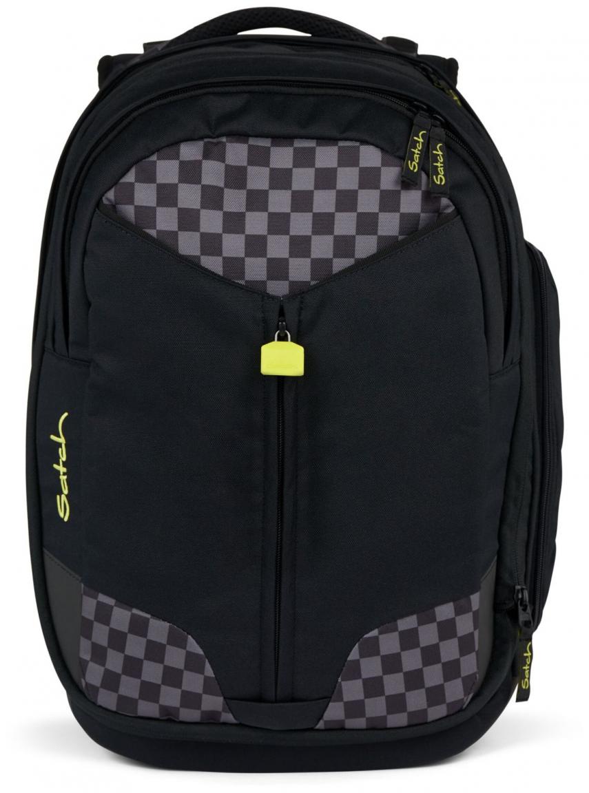 Satch verstellbare Schultasche Match Dark Skate schwarz Karo 
