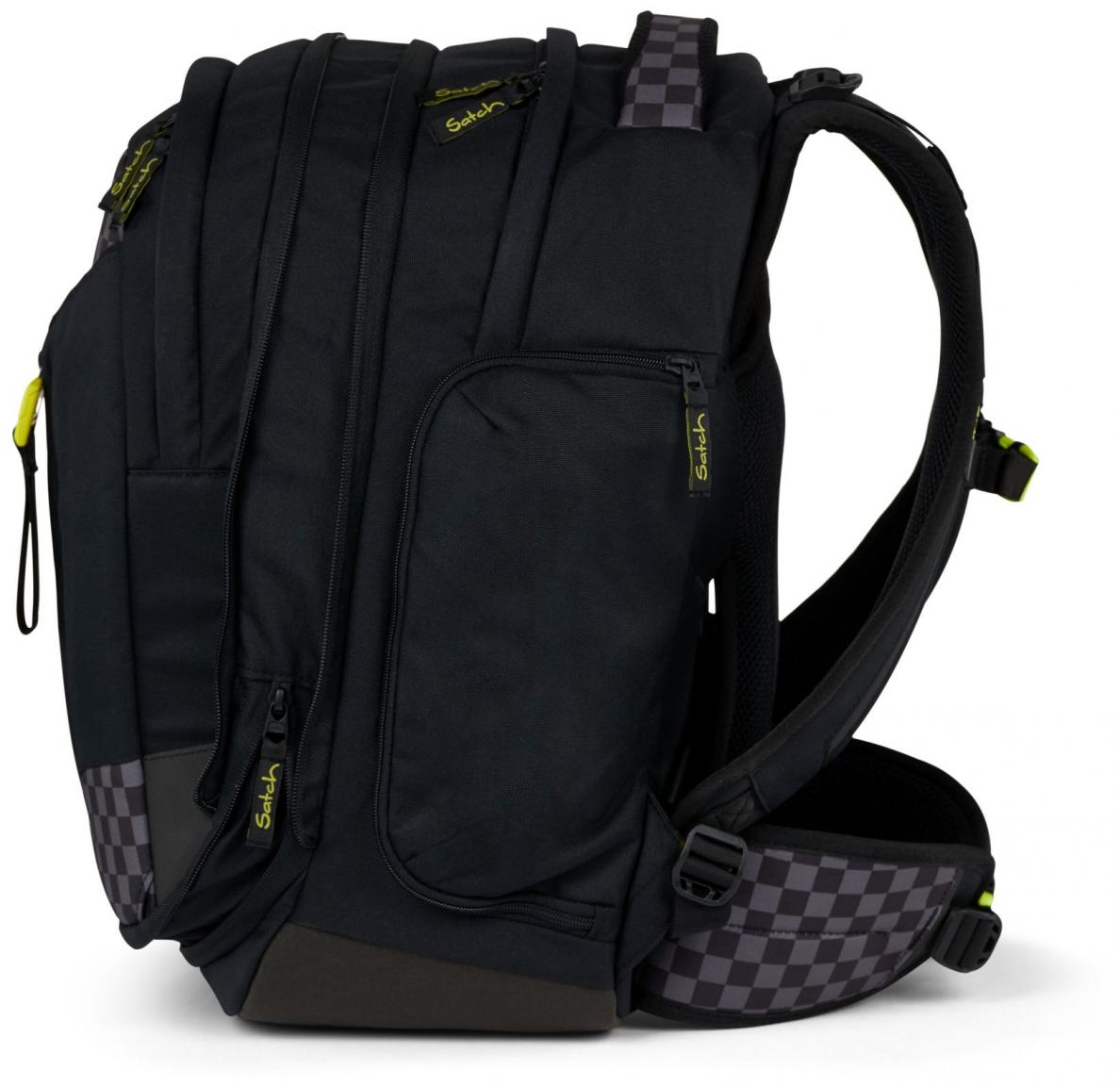 Satch verstellbare Schultasche Match Dark Skate schwarz Karo 