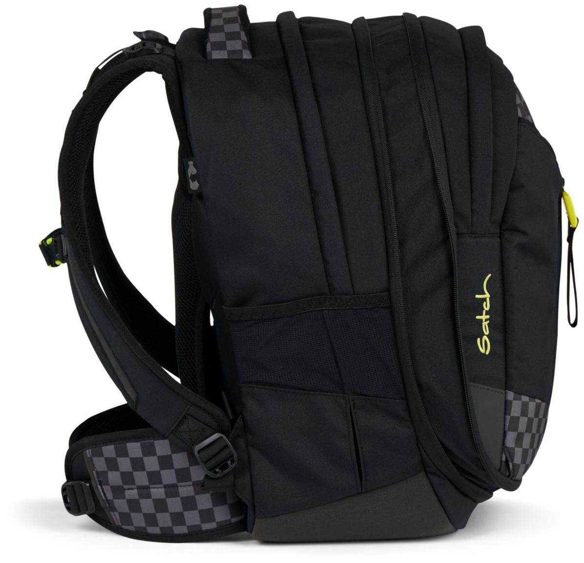 Satch verstellbare Schultasche Match Dark Skate schwarz Karo 