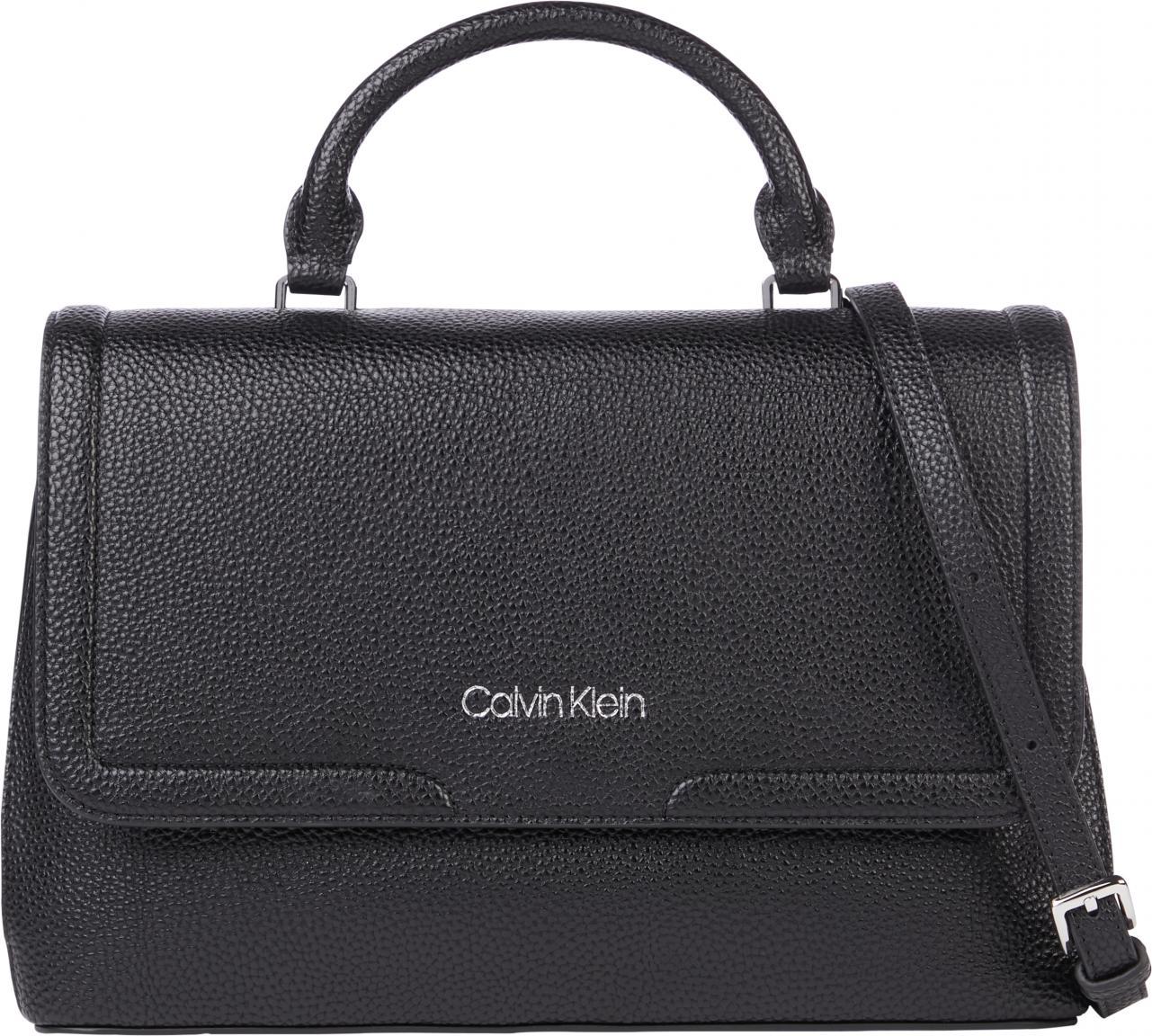 Satchel Calvin Klein Top Flap Black Überschlag