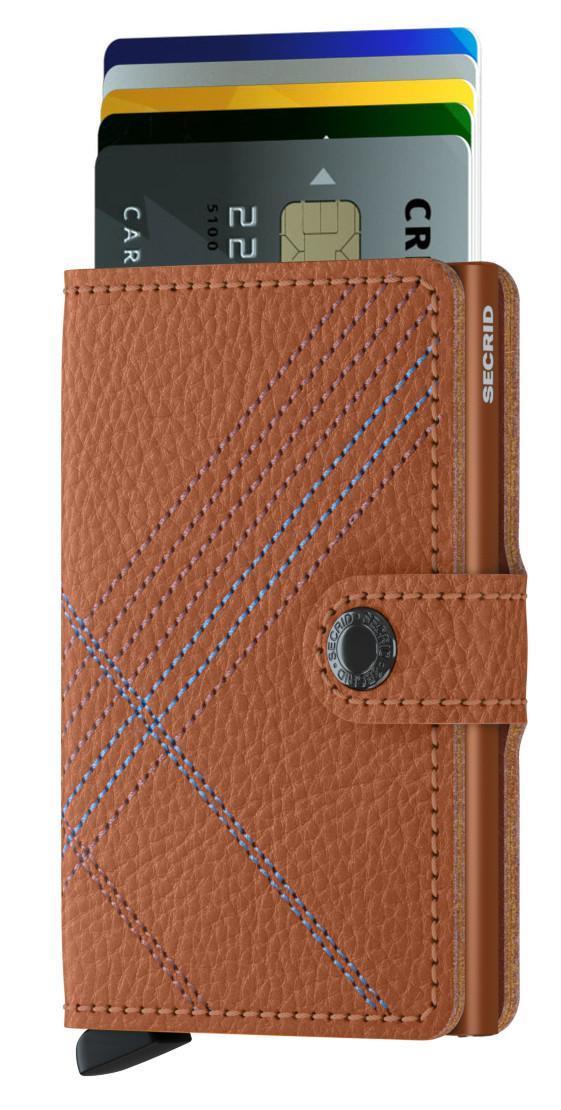 Scheinbörse Secrid Miniwallet Stitch Linea Caramello braun