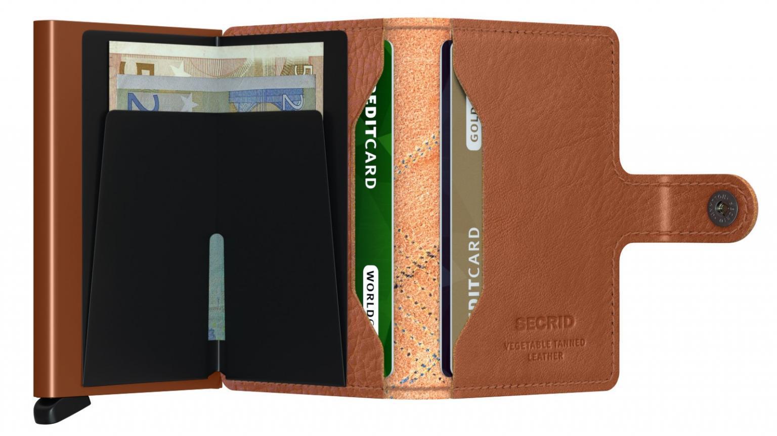 Scheinbörse Secrid Miniwallet Stitch Linea Caramello braun