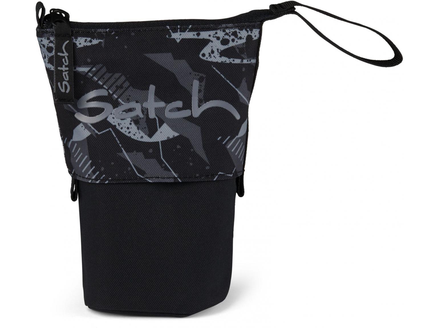 Schlamperpennal Pencil Slider Mountain Grid Satch Stiftebecher schwarz grau