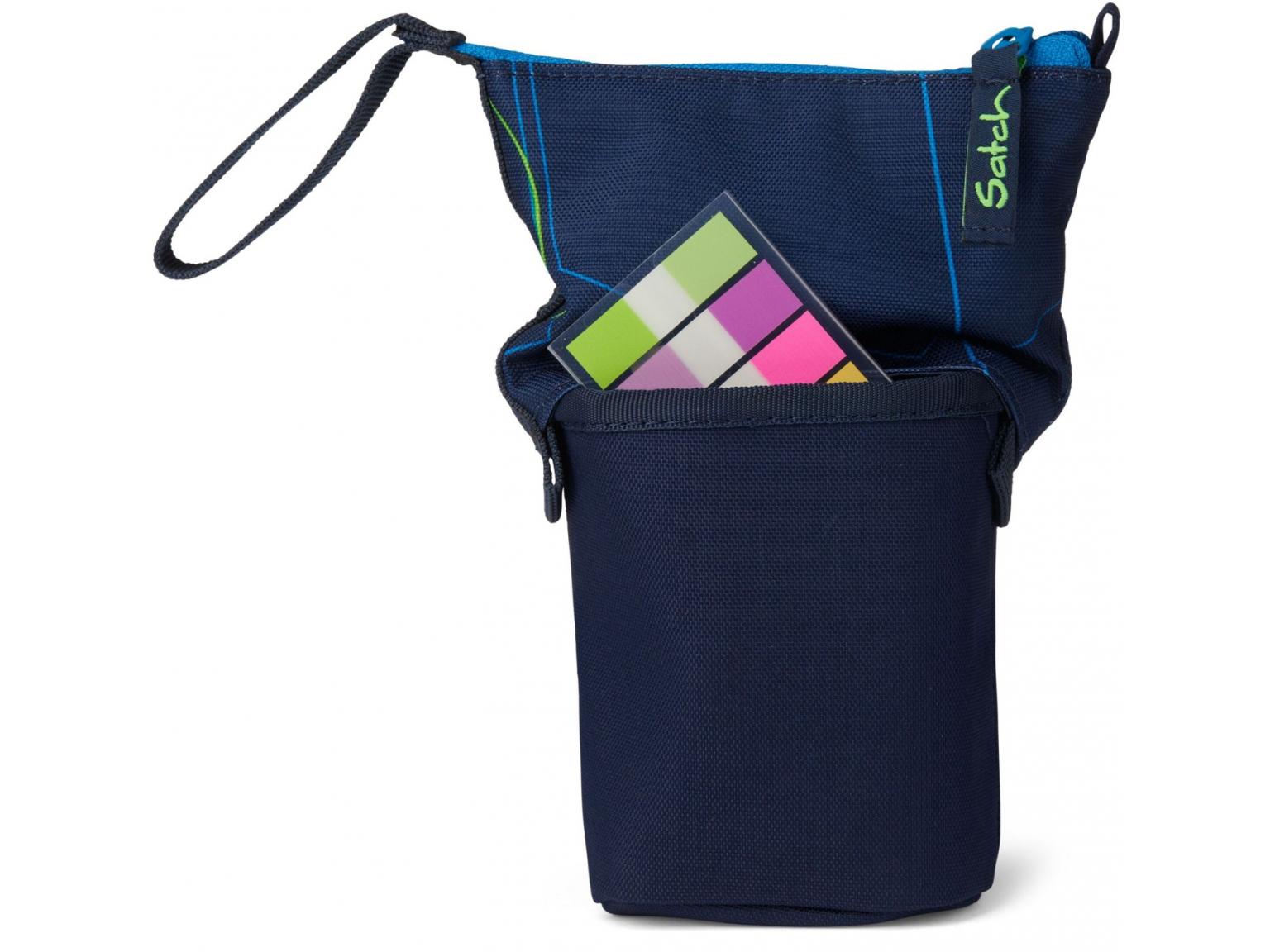 Schlamperpennal Pencil Slider Mountain Grid Satch Stiftebecher schwarz grau