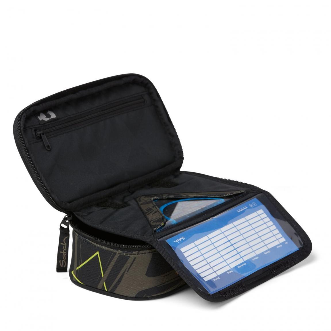 Schlamperpennal schwarz grau kariert Satch Dark Skate Pencil Box