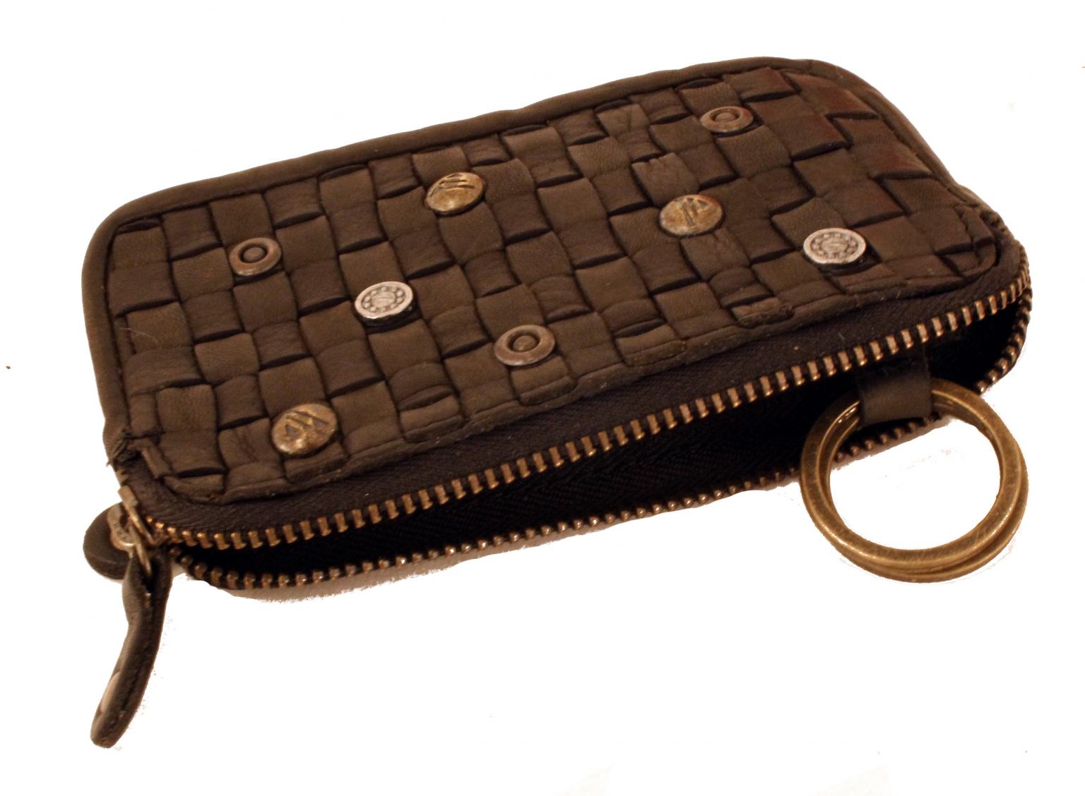 Schlüsseletui Harbour2nd Lulu Navy dunkelblau Nieten Flecht