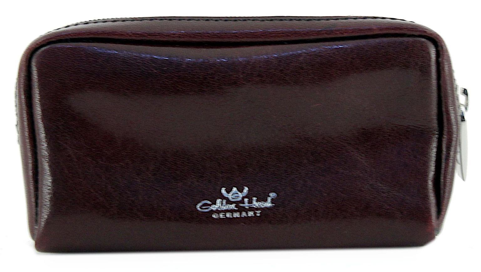 Schlüsseltasche Golden Head Colorado Classic Handgefärbt Bordeaux Rotbraun