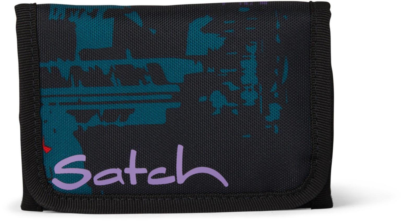 Schülergeldbeutel Satch Wallet Night Vision schwarz bunt Klettverschluss