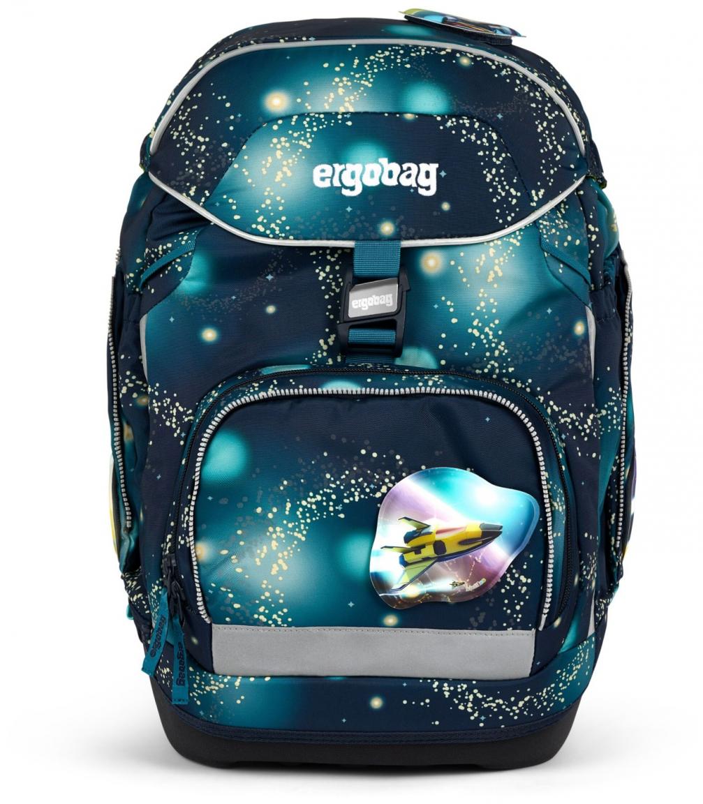 Schülerset Ergobag Pack RaumfahrBär Schultasche Weltall Blau Galaxy Glow