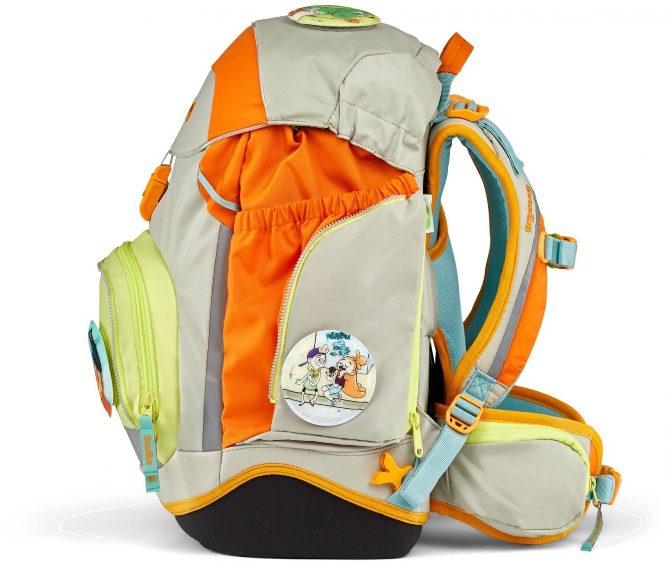 Schülerset Ergobag Pack StadtBärwohner beige bunt Comic Adventure
