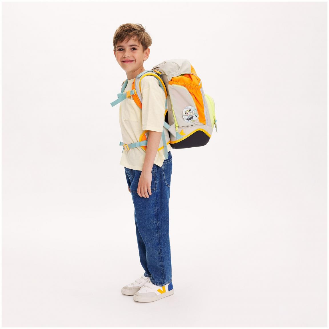 Schülerset Ergobag Pack StadtBärwohner beige bunt Comic Adventure