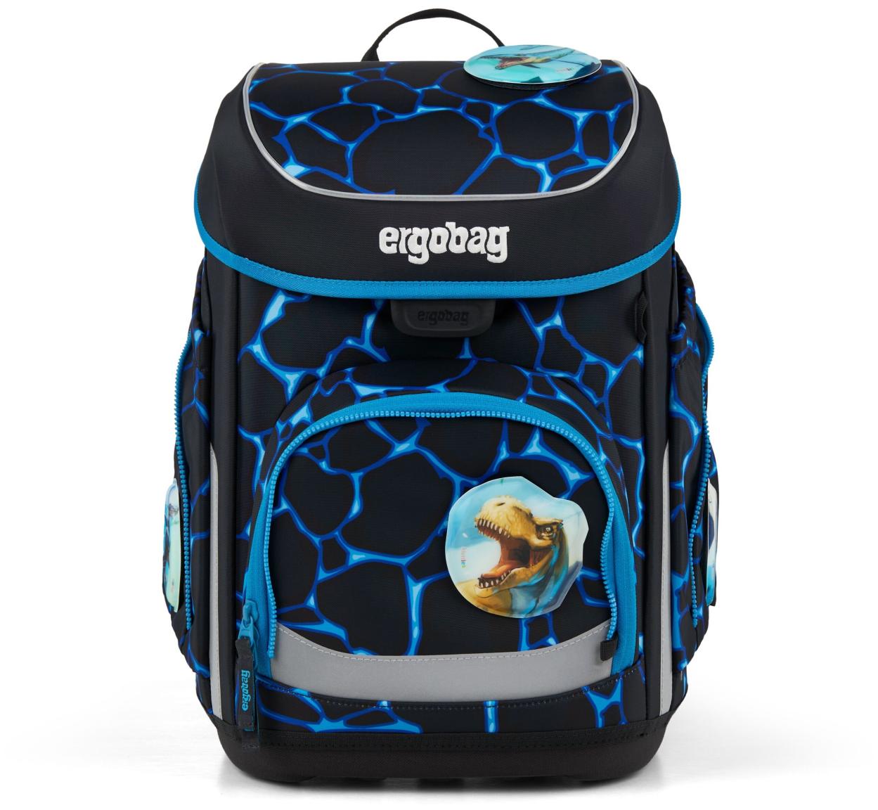 Schulranzen Ergobag Cubo Bärassic Garden schwarz blau Dino 5teiliges Set