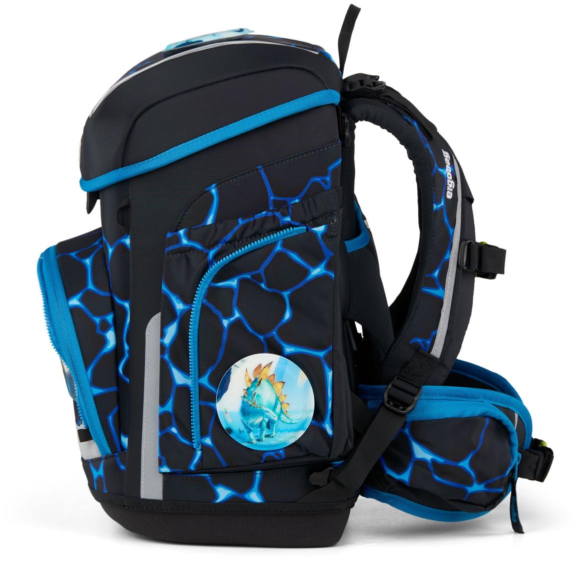 Schulranzen Ergobag Cubo Bärassic Garden schwarz blau Dino 5teiliges Set