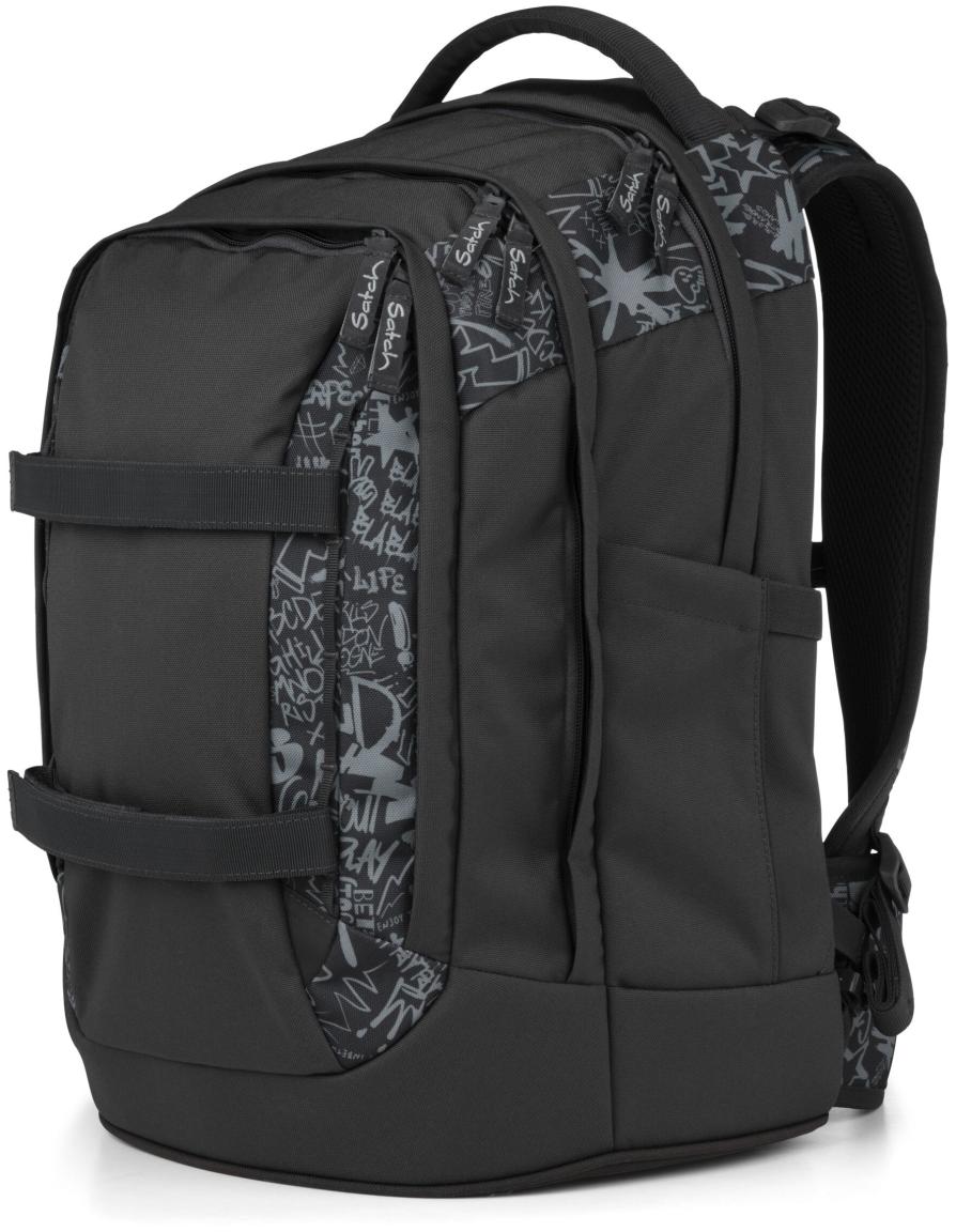 Schulranzen Satch Pack Street Ink grau Graffiti Ready to Swap