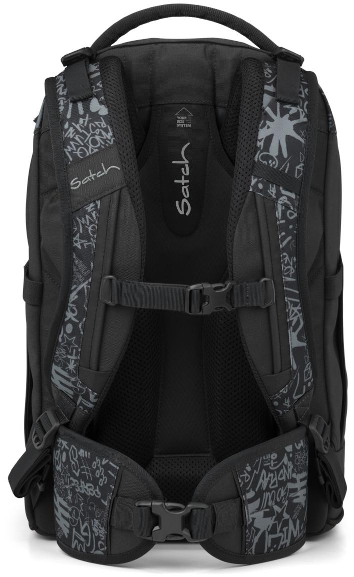 Schulranzen Satch Pack Street Ink grau Graffiti Ready to Swap