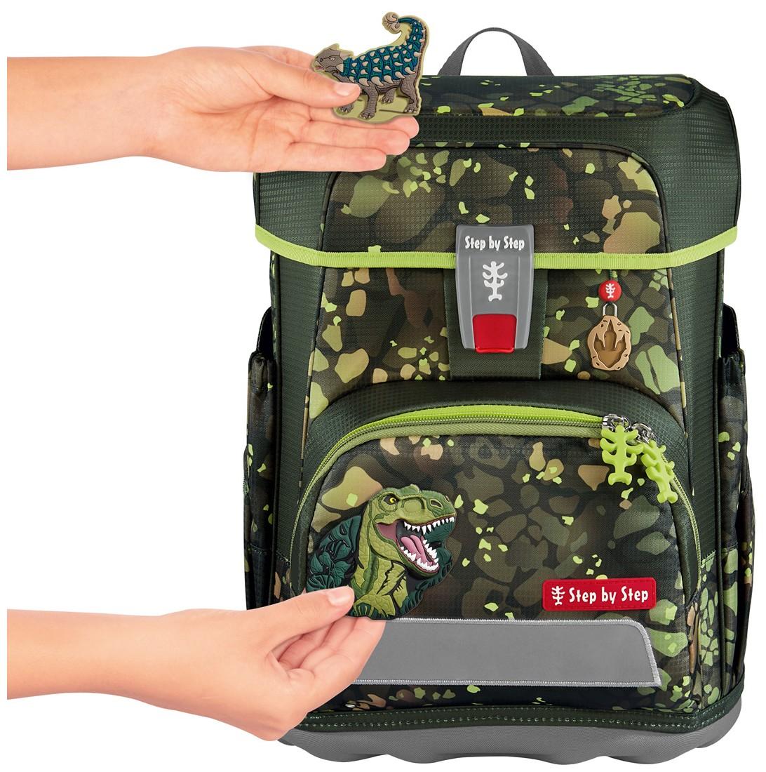 Schulranzenset Step by Step Cloud Dino Torex grün Dinosaurier