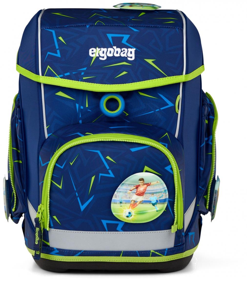 Schulrucksack Komplettset ergobag cubo SpitzenreitBär Fußball blau