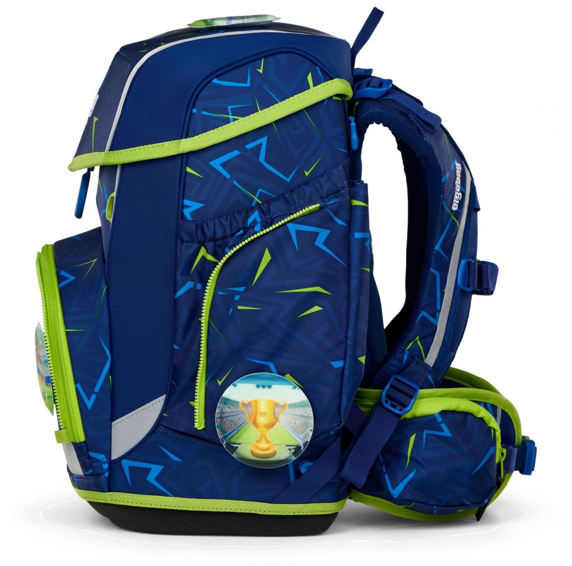 Schulrucksack Komplettset ergobag cubo SpitzenreitBär Fußball blau