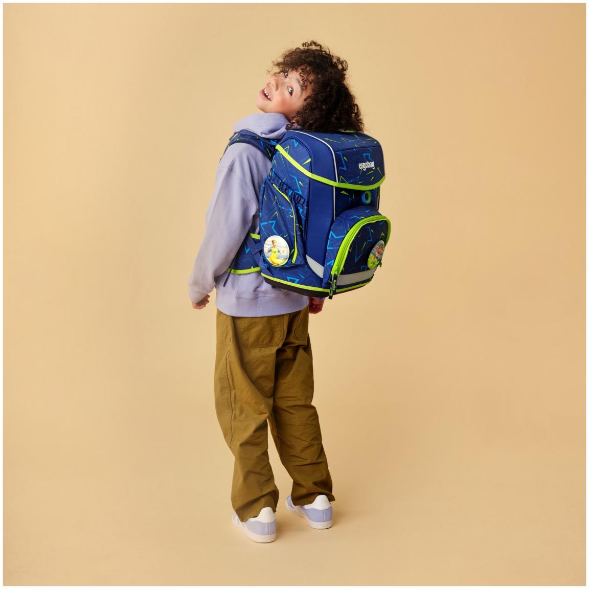Schulrucksack Komplettset ergobag cubo SpitzenreitBär Fußball blau
