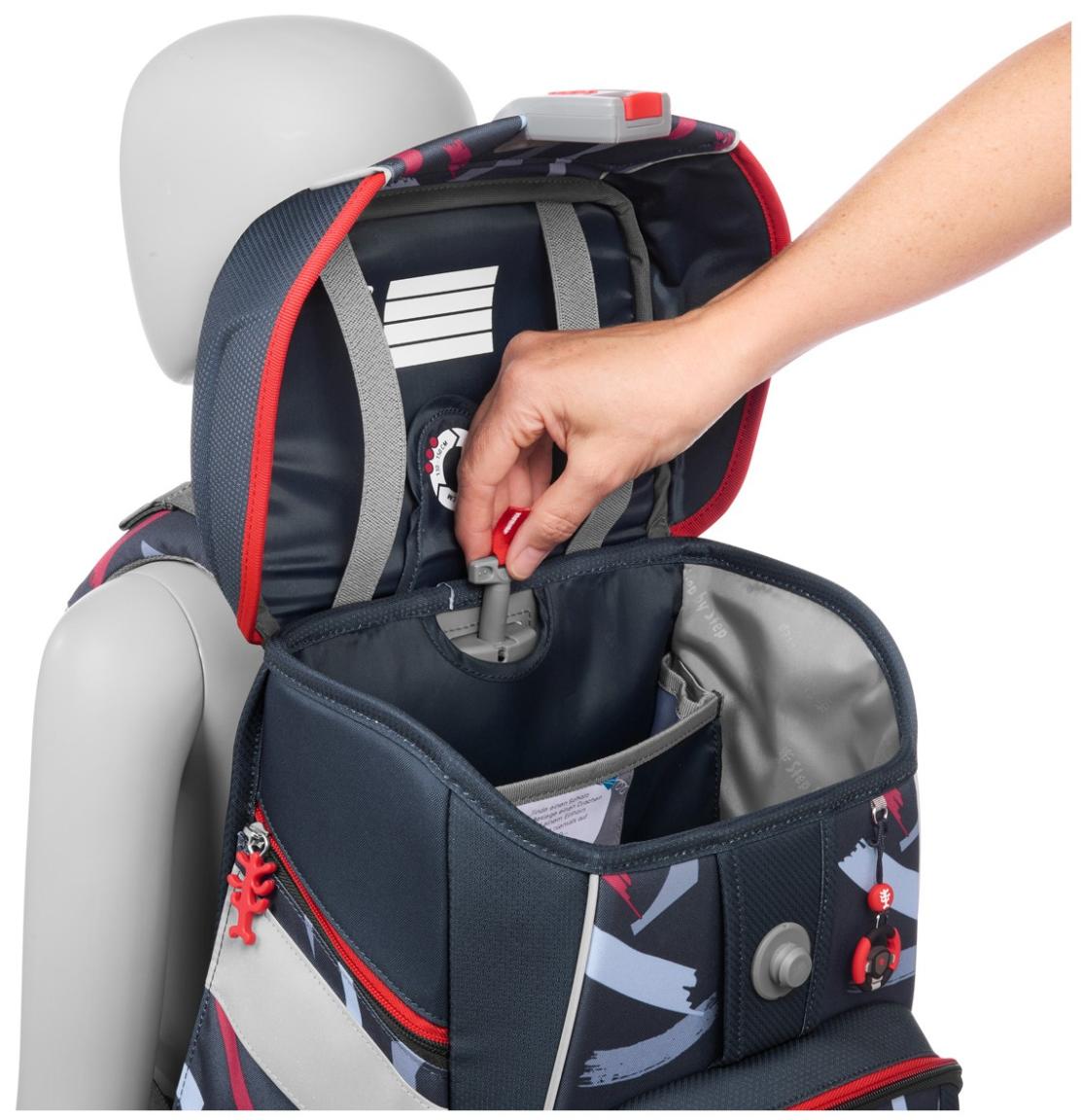 Schulrucksack Komplettset grau rot Auto Step by Step Sports Car Mick