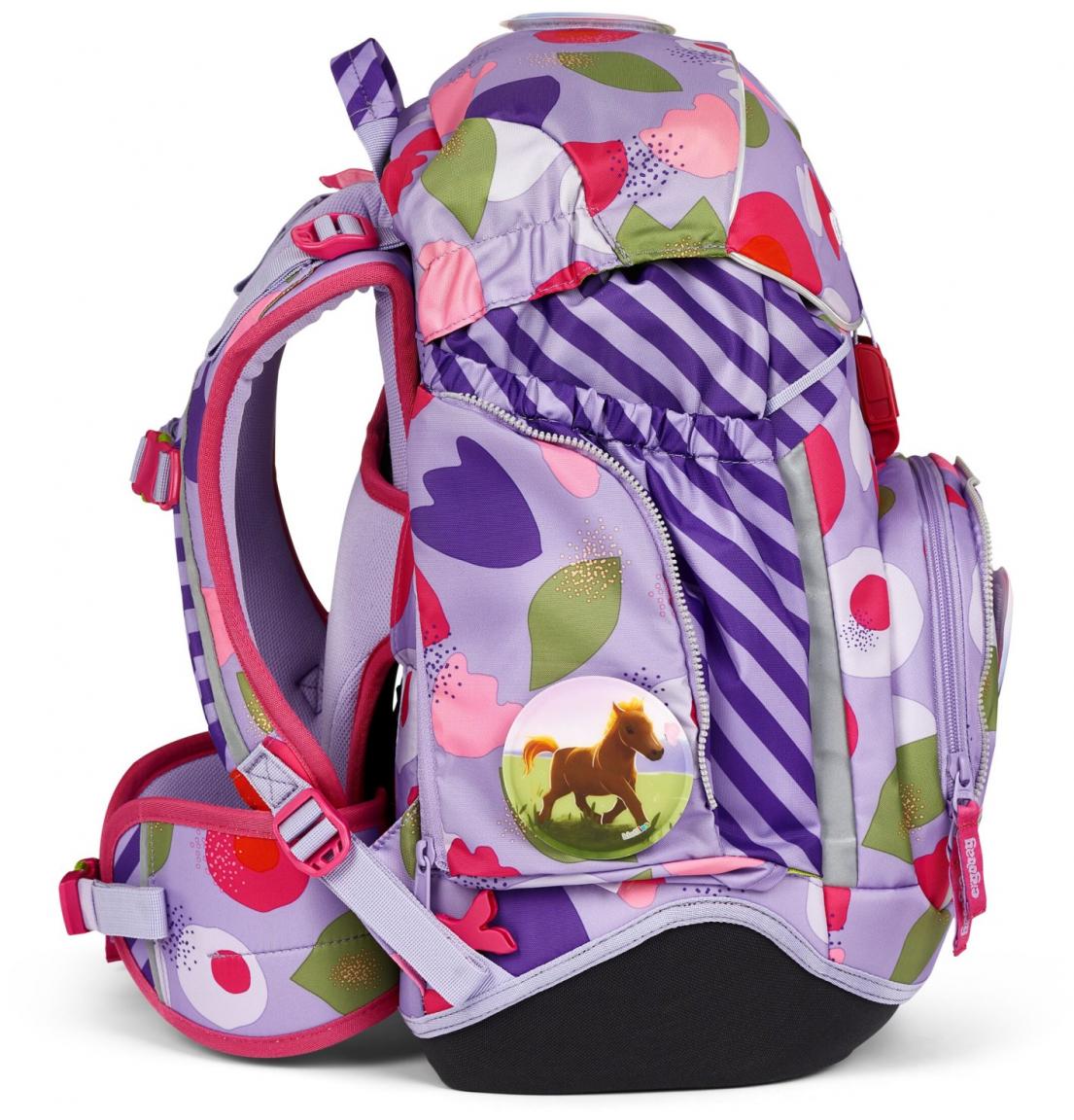 Schulrucksack Komplettset lila pink Ergobag Pack BlütenzauBär
