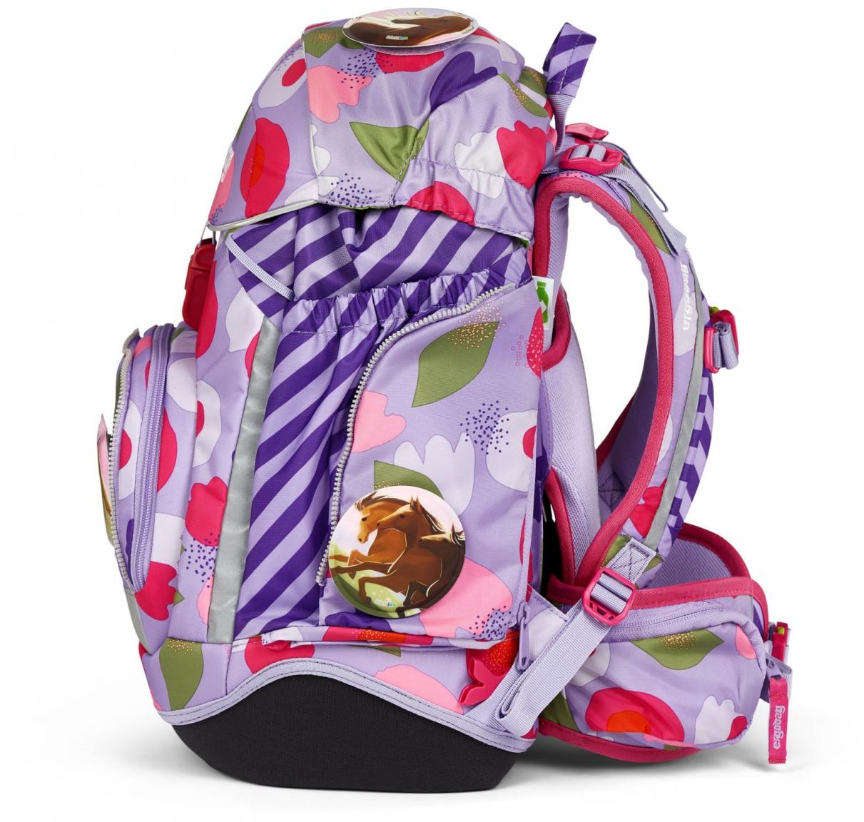 Schulrucksack Komplettset lila pink Ergobag Pack BlütenzauBär