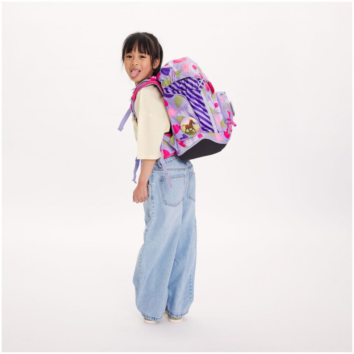 Schulrucksack Komplettset lila pink Ergobag Pack BlütenzauBär