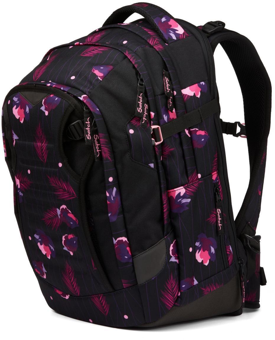 Schulrucksack Satch Match Mystic Nights schwarz Blumenprint