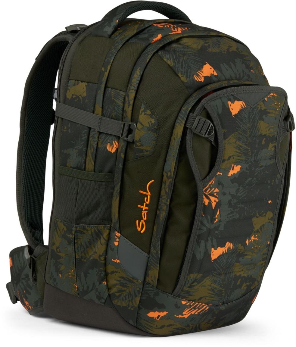 Schulrucksack Satch match Jurassic Jungle dunkelgrün verstellbar